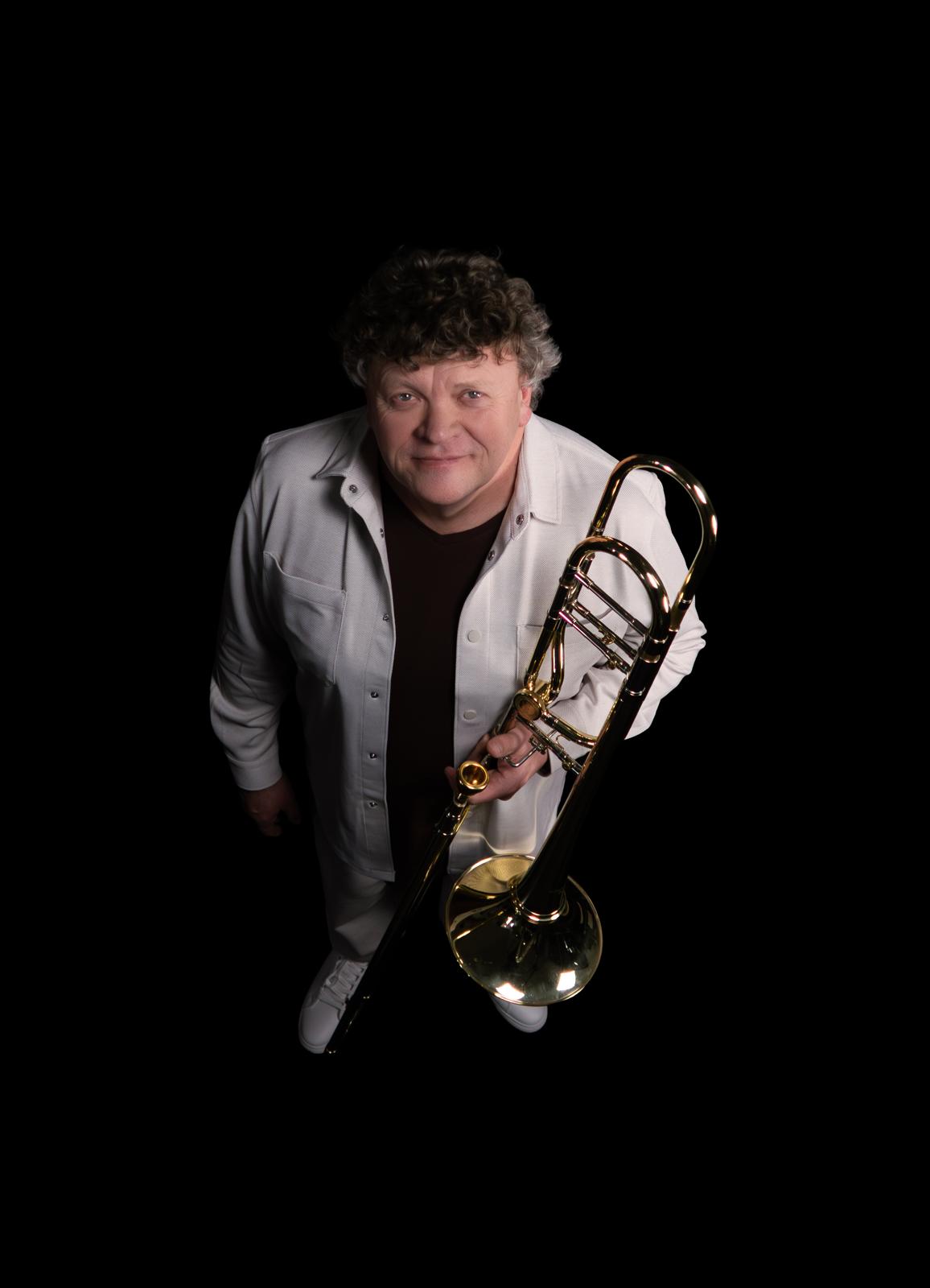 Christian Bogaert, avec son trombone